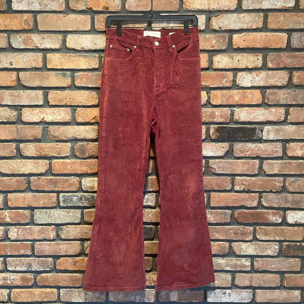 Denim Forum Anthropologie corduroy flared pants
